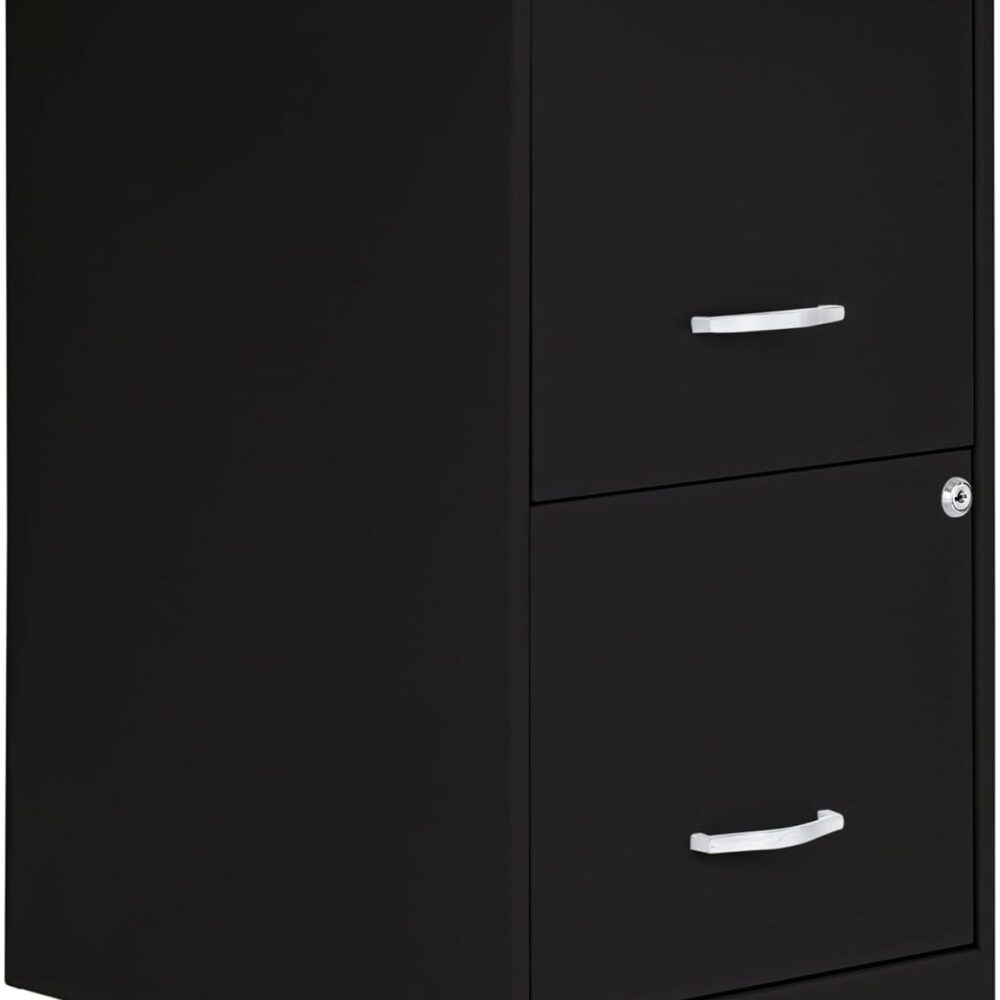 NuSparc 2 Drawer Locking Filing Cabinet | Pre-Assembled Steel Construction | Space-Saving Design is Perfect for Home and Small Office | Letter-Size | Assembled in North America